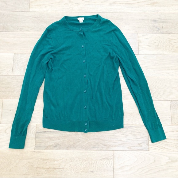 J. Crew Emerald Green Women's Cardigan - Picture 1 of 5